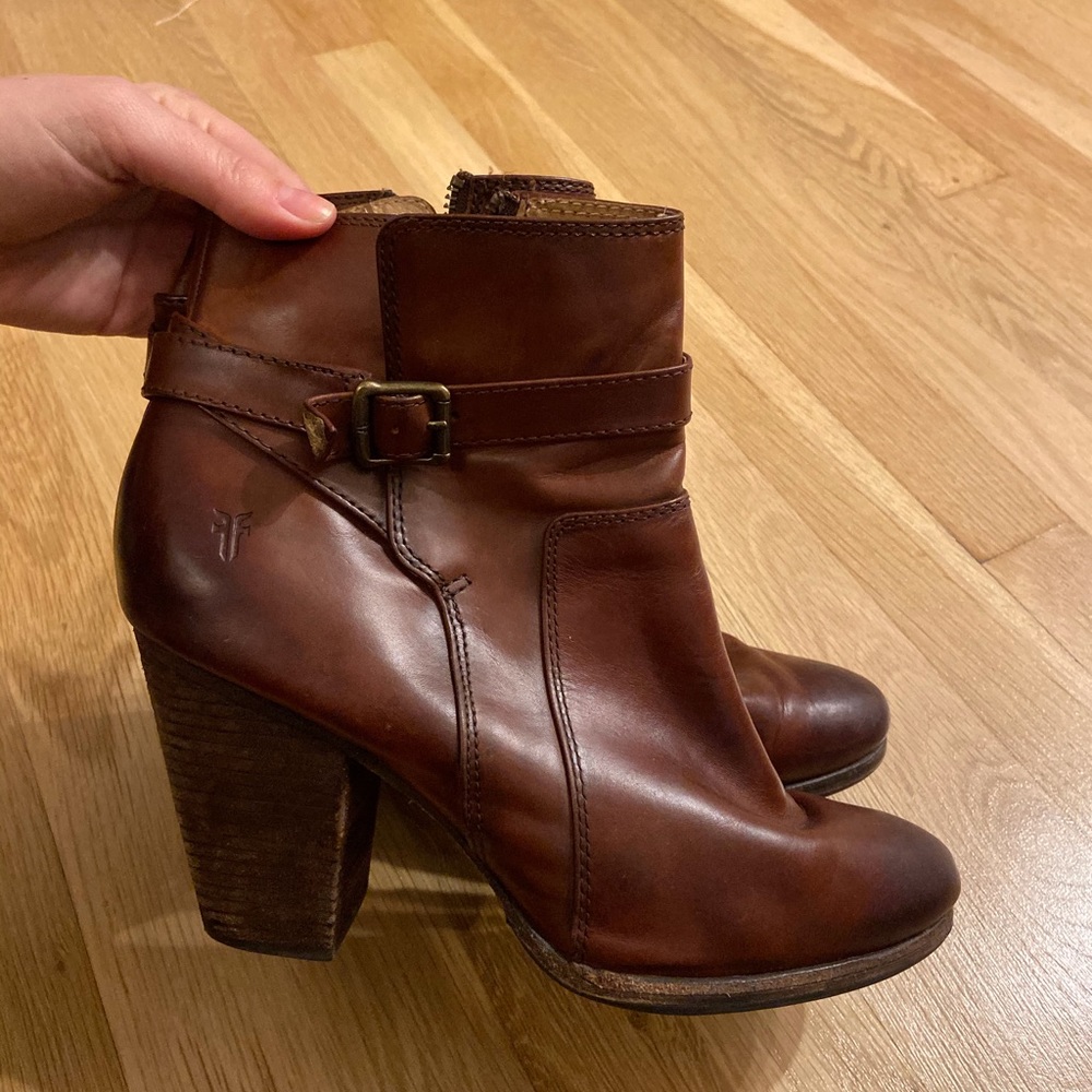 Frye Brown Leather Bootie size 10